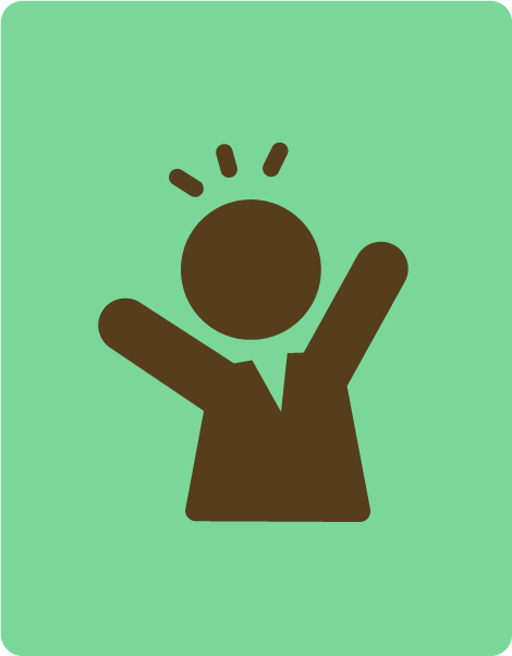 体が調整され健康な状態のピクトグラム画像